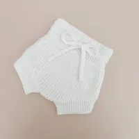 Combinaison unisexe Couverture pour bébé Pantalon barboteuse Pull en tricot de couleur unie Gamme complète de produits personnalisés