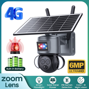 Caméra de sécurité solaire 4G LTE à double objectif 360° °   Affichage 4K UHD : Protection fiable hors réseau pour les fermes et les chantiers de construction - Product Image 2
