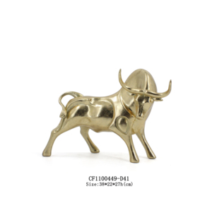 Statua di Toro Potente in Resina Artificiale, Scultura Animale 3D Fatta a Mano in Argento per Decorare la Tua Casa - Product Image 6