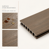 Planches de terrasse en composite extérieur, aspect bois, résistantes aux fissures, antidérapantes, imperméables, terrasse en bois composite pour jardin, patio, balcon, piscine