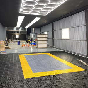 Touran Car Wash Grille 3cm Thick Plastic Drainage Mat Yellow Floor Grid for Car Wash Area - Product Image 2