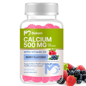 Oem Canxi Vitamin D3 Gummies trong Berry hương vị cấp thực phẩm không biến đổi gen có thể đóng Gói tăng cường Răng Tăng cường xương cơ bắp dây thần kinh - Product Image 1