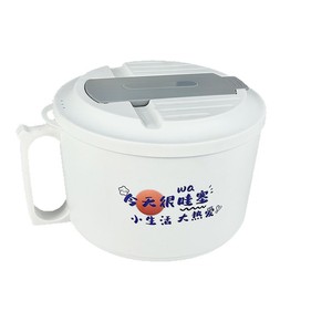 Stainless Steel Instant Noodle Bowl With Lid <b>Large</b> Capacity Foldable Portable Lunch <b>Box</b> Soup Bowl Travel Use Round Cartoon - Product Image 4