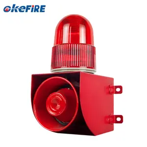 Okefire תעשייתי קול אור סירנה מעורר 120dB מתאים לשימוש חיצוני Strobe אזהרת IP66 הגנת dustproof אטים לגשם