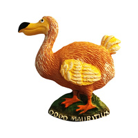 Maurice Tourisme Souvenir Dodo Aimants pour réfrigérateur Peinture créative Résine Artisanat Style Animal Autocollant magnétique pour la décoration intérieure