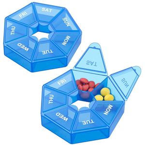 <b>Pill</b> Storage <b>Case</b> Box Plastic 7 <b>Cases</b> <b>Pill</b> Organizer <b>Case</b> Box <b>for</b> Travel - Product Image 4