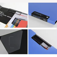 Gran oferta de accesorios de oficina, archivo A4 de enfermería, caja de archivo A4 de plástico, portapapeles con caja de archivo de almacenamiento, carpeta organizadora