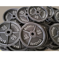 Sortie d'usine en fonte quatre barres plaques de poids haltères commerciaux pour gym fitness