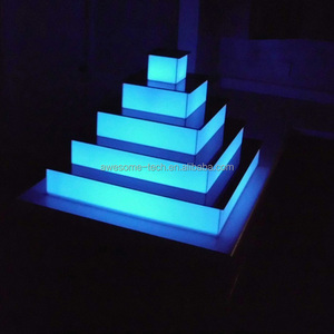 <strong>Led</strong> Pyramid <strong>Light</strong> Glow Tower Acrylic <strong>Cupcake</strong> <strong>Stand</strong> - Product Image 2
