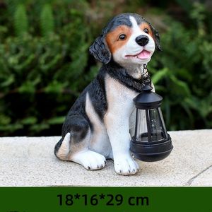 Nouvel arrivage de lampe de décoration de jardin à énergie solaire en résine pour chiots et animaux pour la nuit éclairage de jardin - Product Image 5