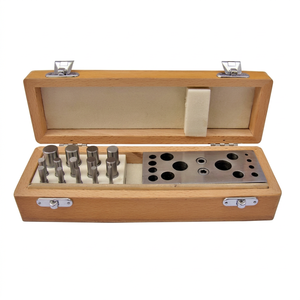 Precision Disc Cutter <b>Set</b> of 14 Pcs Round Metal <b>Punches</b> for Jewelry Making Goldsmith Silversmith Tools in Wooden Box | GS589A - Product Image 1