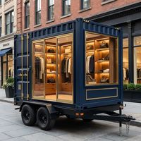 Magasin de vêtements portable en conteneur, boutique de mode en conteneur, magasin de vêtements en conteneur détachable, boutique de vente au détail de vêtements en conteneur, salle de vente temporaire de vêtements