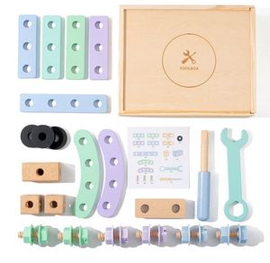Juego de Construcción Montessori para Habilidades Motoras Finas, Juego de Herramientas de Madera con Tuercas y Pernos - Product Image 6