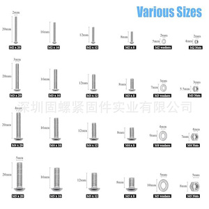 304 Stainless Steel Screw Kit 1220pcs Round Head Hex Screws With Nuts Washers ISO7380 Standard Tool Set - Product Image 4