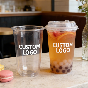 Vasos de Plástico de Pared Simple de 16 oz para Té de Burbujas con Tapa de 90 mm de Diámetro, Vasos Personalizados para Matcha, Latte Helado y Té con Leche Boba - Product Image 5