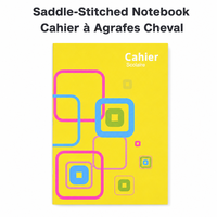 Cahier d'exercices scolaire personnalisé pour l'apprentissage sur le campus, agrafé, multi-spécifications, multi-couvertures, pour l'écriture, direct usine