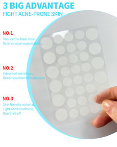 HDS 30 Adesivos/Pacote de Adesivos Orgânicos de Hidrocoloide para Acne e Espinhas no Rosto com Formato Redondo e Função de Cobertura - Product Image 4