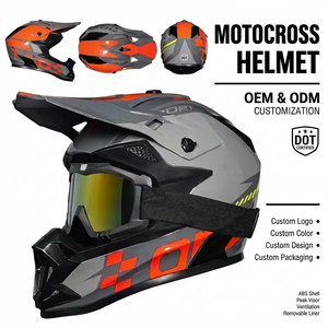Casque de Motocross de Haute Qualité ABS Sûr pour Moto Tout-Terrain, Casque de Conduite en Extérieur avec Double Visière - Product Image 1