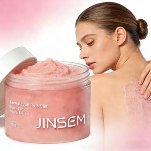 Gommage corporel au sel rose de l'Himalaya en marque propre, éclaircissant, exfoliant les peaux mortes, nettoyant en profondeur, lissant les peaux rugueuses, beurre de sucre et de karité - Product Image 2