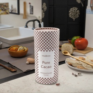 Biodegradable Aluminum <b>Foil</b> Lining Circular Paper <b>Containers</b> Packaging Coffee Tea Sugar Snacks Cocoa Powder and Seasoning - Product Image 1