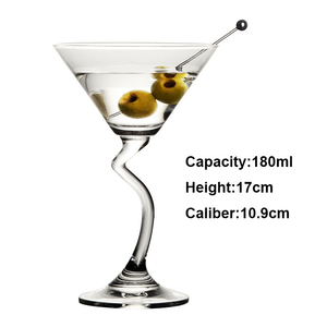 4oz 6oz 8oz 10oz soplado a mano sin tallo Manhattan Daiquiri Margarita Martini Bar Copa de cóctel para cócteles de mármol azul <span class=keywords><strong>Nikka</strong></span> - Product Image 5