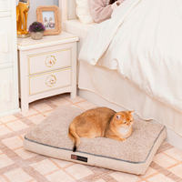 Lit pour animaux de compagnie Offre Spéciale chien caisse matelas produits pour animaux de compagnie accessoires doux rayure tissu pas cher chien coussin lit