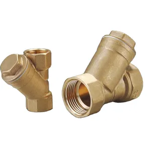 Brass Y Type Strainer valve with stainless steel filter net