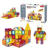 Juguetes Educativos para Niños Pequeños, Bloques Magnéticos 3D DIY, Juego de Bloques de Construcción Magnéticos Transparentes para Niños