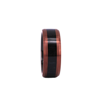 Bague Espresso et Tungstène Marron pour Homme pour Fête de Fiançailles Anniversaire Bandes de Mariage