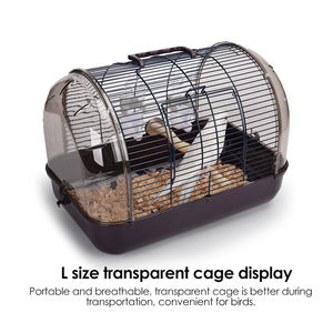 Besleme kase ayakta levrek Hamster gine kuş taşıma kafesi ile taşınabilir küçük plastik kuş kafesi küçük hayvanlar için - Product Image 2
