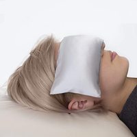 Oreiller pour les yeux extra long en soie de mûrier 100% Grade 6A 22 Momme, avec garnissage intérieur en coton non blanchi et sachet de graines parfumées à la lavande