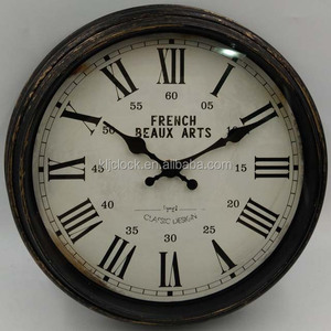 Horloge murale circulaire simple en plastique de haute qualité pour la décoration de la maison, <span class=keywords><strong>cadran</strong></span> <span class=keywords><strong>numérique</strong></span> romain en papier, 11 pouces - Product Image 2