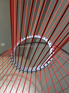 XCP19843 designer <strong>lamp</strong> European Style Contemporary Industrial Crystal Rope Chandelier <strong>Stained</strong> <strong>Glass</strong> <strong>Shade</strong> Creative Design - Product Image 4