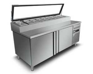 Produttore professionale di Pizza a doppia temperatura in acciaio inox insalata <span class=keywords><strong>Bar</strong></span> Sandwich tavolo frigorifero <span class=keywords><strong>sistema</strong></span> di raffreddamento ad aria - Product Image 6