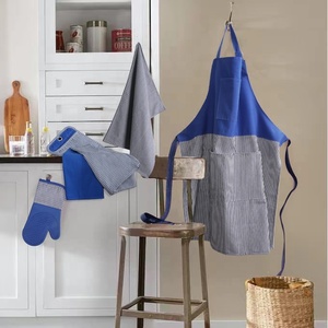 Juego de delantal de <span class=keywords><strong>chef</strong></span> de cocina de algodón de diseño personalizado Meita Home, guante de horno de refrigeración y soporte para ollas con logotipo como regalo - Product Image 3