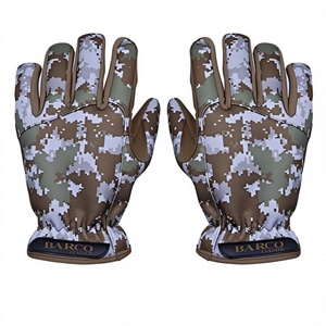 Gants de travail de style mécanicien en coton/polyester/spandex imprimés par transfert thermique camouflage, écologiques et respirants - Product Image 3