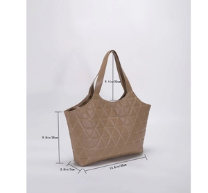 Ensemble sac et chaussures en cuir véritable pour femme Loui, style 5000, avec logo en cristal, décoration en perles, fermeture éclair, doubles poignées - Product Image 3