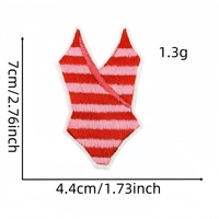 Patch brodé thermocollant hawaïen pour décoration de vêtements, motif dessin animé plage estivale