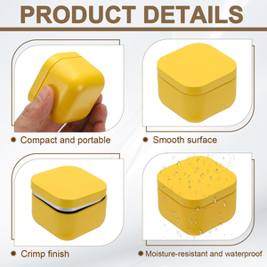 Portable Mini Tea Candy <b>Storage</b> <b>Tin</b> Box Food Grade Square Empty Metal Candle <b>Tin</b> Jars in Multiple Colors Accept Customization - Product Image 3