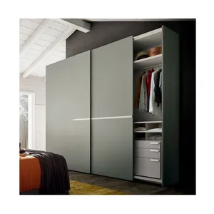豪华铝制步入式衣柜/带漆滑动门的别墅/大尺寸公寓的衣柜