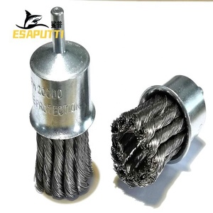 Cepillo de pluma de pulido de alambre de acero inoxidable, fabricantes de 30mm, cepillo de alambre trenzado de extremo para coche, alta calidad, 3/4 pulgadas - Product Image 3