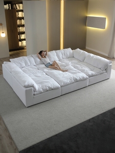 Morden đám mây Modular nén sofa Bắc Âu cong sofa Modular phòng chờ đồ nội thất sang trọng nén mô-đun sofa - Product Image 6