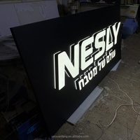 Enseigne lumineuse pour devanture de magasin, enseigne publicitaire avec lettres rétroéclairées, enseigne personnalisée avec logo LED, enseigne commerciale intérieure/extérieure