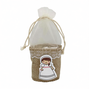 ถุงของขวัญสำหรับงานรับศีลมหาสนิทเด็กผู้หญิง ขนาด 14x8x4 ซม. พร้อมลายตกแต่งทางศาสนา สำหรับงานพิธีการที่หรูหรา - Product Image 2