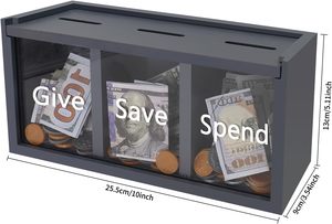 ขายดีกระปุกออมสินทำจากไม้สำหรับเด็กกระปุกออมสินช่วยประหยัดเงินสำหรับของขวัญเด็กของตกแต่งบ้าน - Product Image 5