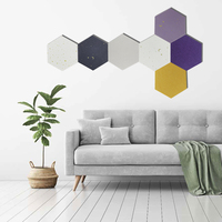 Panneaux décoratifs muraux insonorisants en feutre polyester à motif végétal Art Déco pour chambre à coucher, salon, studio d'enregistrement