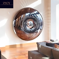Armoire à vin murale circulaire en acier inoxydable de qualité supérieure, design de globe extensible de luxe pour bar à domicile et décoration de villa