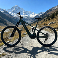 Vélo de montagne électrique à suspension intégrale EM6 de 29 pouces, 500W M430 Bafang 48V Lithium, moteur central, cadre en aluminium, E-MTB