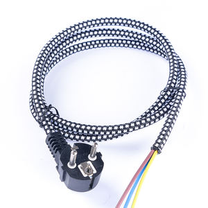 <span class=keywords><strong>VDE</strong></span> standard 3 pin potenza di ricambio piombo cotone europeo treccia cavo di alimentazione per ferro a vapore - Product Image 3