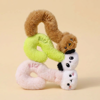 Porte-clés Panda en Peluche Mignon en Forme de Point d'Exclamation, Ours en Peluche Doux, Pendentif de Sac Animal, Poupée, Cadeau Créatif, Vente en Gros Promotionnelle